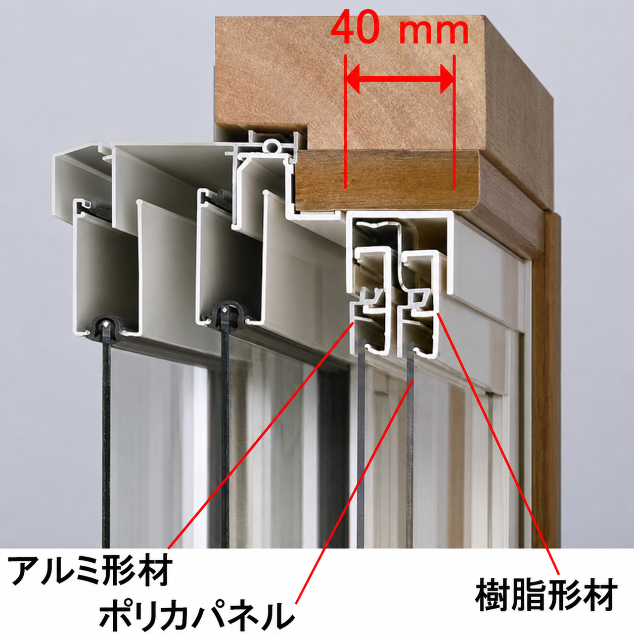 楽窓Ⅱの薄型設計